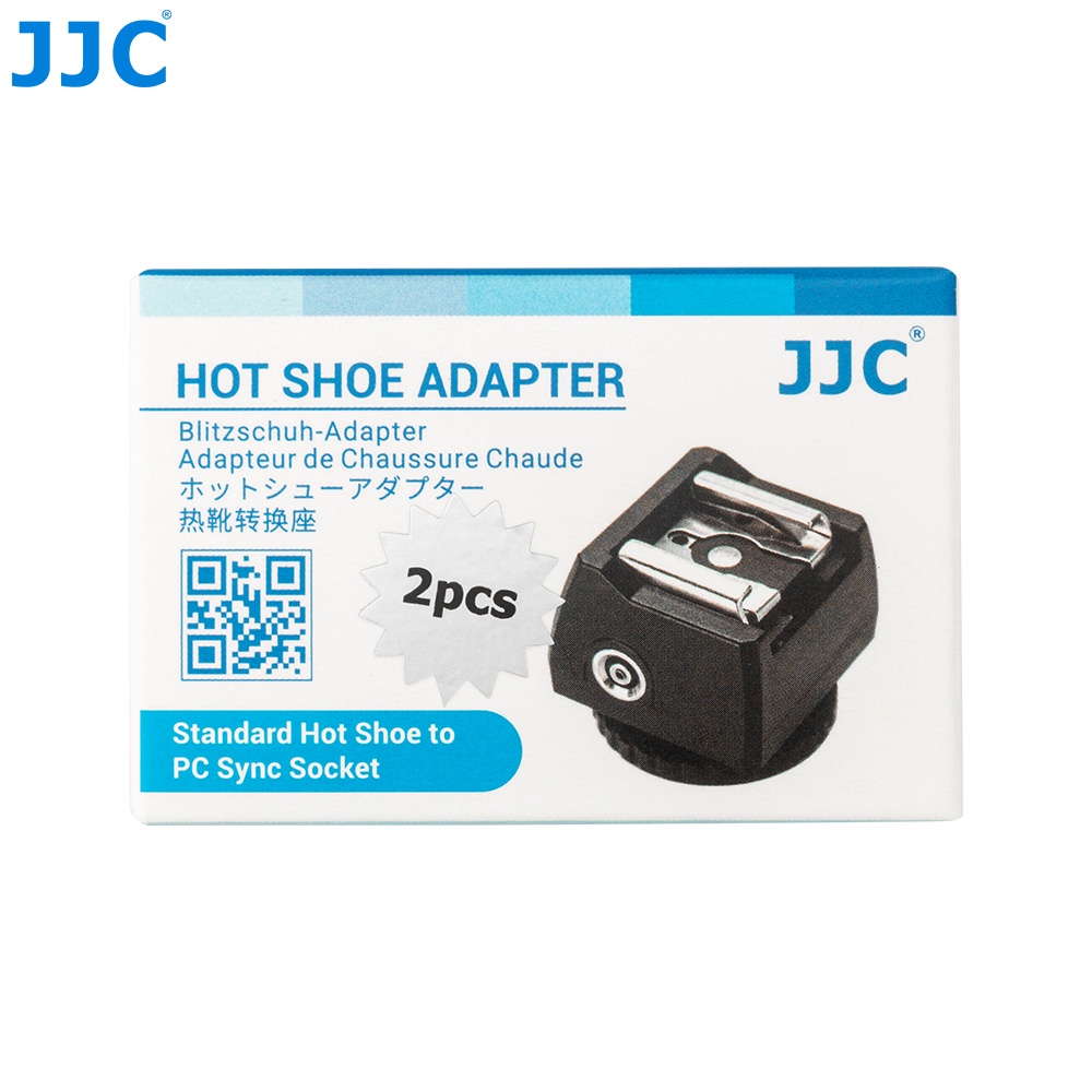 JJC JSC-8 อะแดปเตอร์ รองเท้าร้อน Hot Shoe ของกล้องอเนกประสงค์พร้อมพอร์ตเชื่อมต่อซิงค์ 3.5 มม. และ PC สำหรับกล้องที่ไม่มีขั้วต่อ Strobe ภายนอกไปยังแฟลชซิงโครทริกเกอร์, แสงขาวดำนอกกล้อง, ระบบ Strobe ของสตูดิโอ