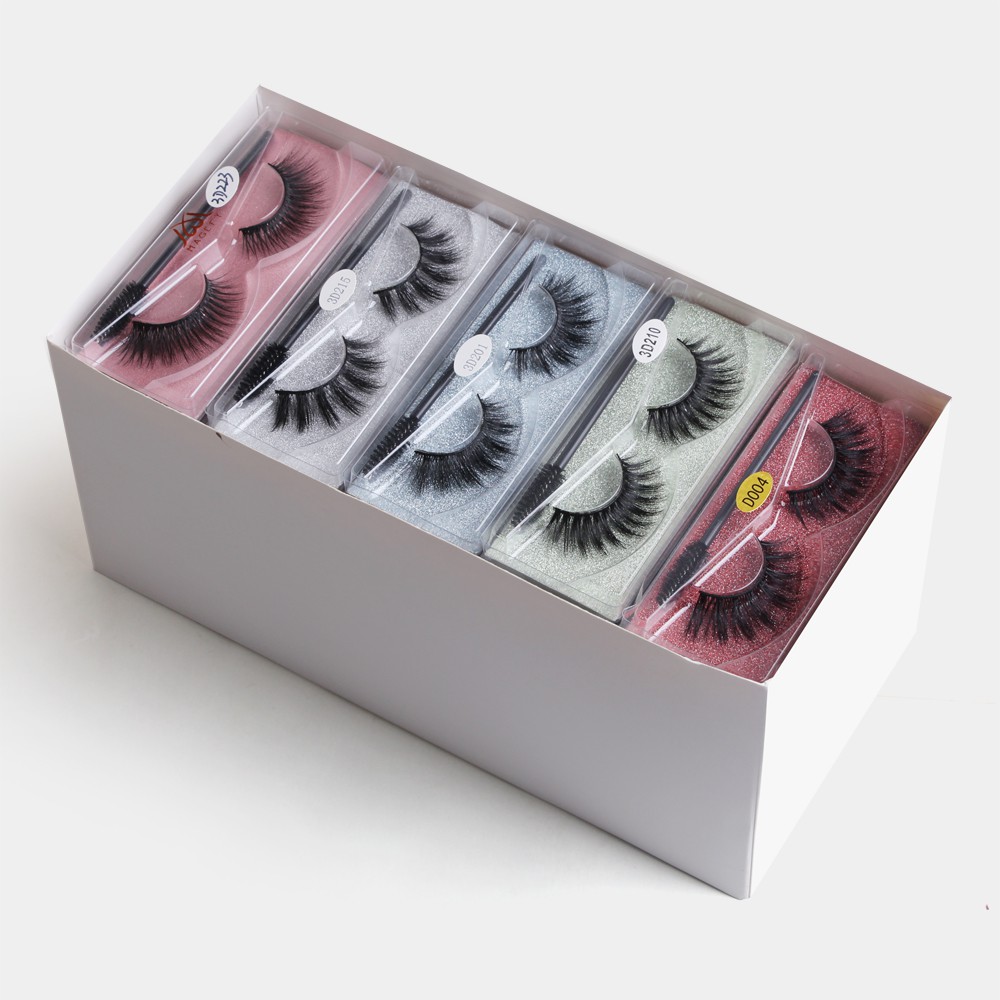 Wholesale Mink Eyelashes False Eyelashes Lash Box Mink Lashes in ack ...