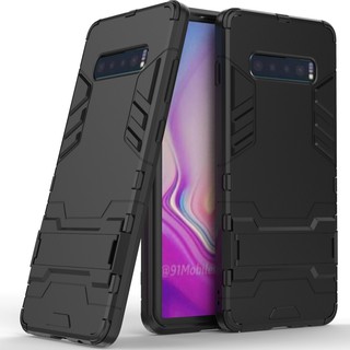 Samsung Galaxy S10/S10 Plus/S10e A9 A10 A20 #A30 Armor Hard Bracket PC + TPU Silicone Phone Case cod