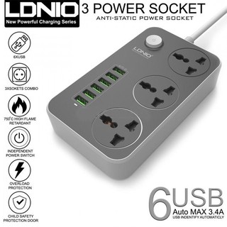 LDNIO sc3604 ช่อง 3 ช่อง USB 6 ช่อง 3.4A ช่อง 2 M