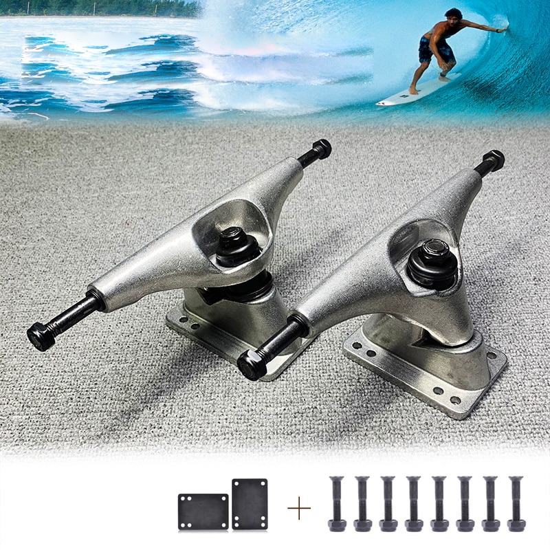 6.25inch black silver surf skateboard trucks surf skate skateboard