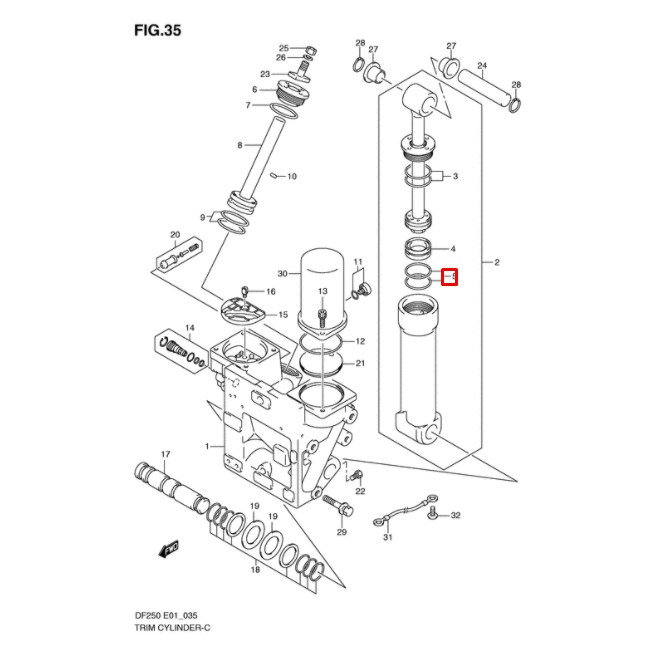 48627-93J00-000 O RING SET ชุดโอริง เครื่องยนต์เรือซุซุกิ Suzuki Outboard 48627-93J00 4862793J00000
