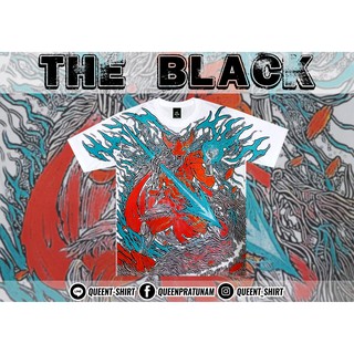 เสื้อแฟชั่นOVP The Black ลายอสูรส้ม สีขาว