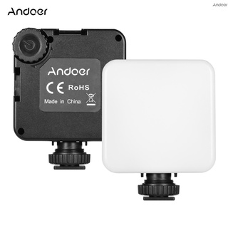 Andoer Km-72A โคมไฟ Rgb Led ขนาดมินิหรี่แสงได้ 6W พร้อมขาตั้งกล้อง Type-C สําหรับ Vlogging