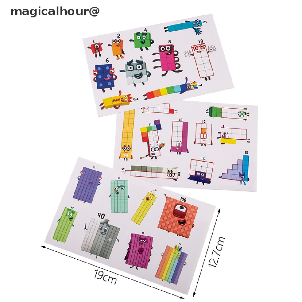 magicalhour Numberblocks Stickers Toys Number Blocks Graffiti DIY Skateboard Cup Bike Decals new