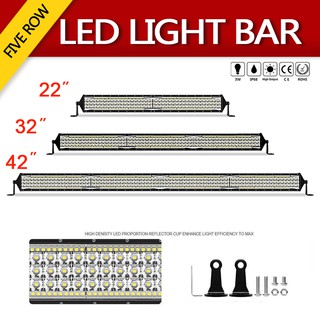 โคมไฟหน้ารถยนต์ 5-แถว 42 นิ้ว 22 นิ้ว LED 22 นิ้ว สำหรับรถยนต์