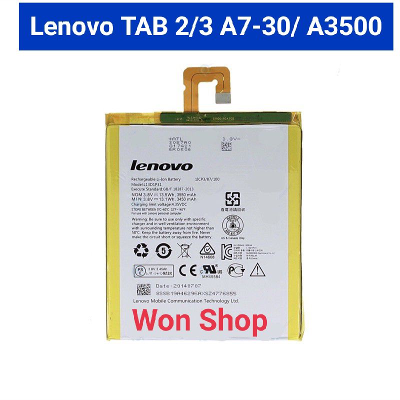 แบตเตอรี่ Lenovo A3500 S5000 TAB 2/3 A7-30-50-60/HC TB-7304i 7 สิ่งสำคัญ TB3-710L+ชุดไขควงถอด🛠️🪛

