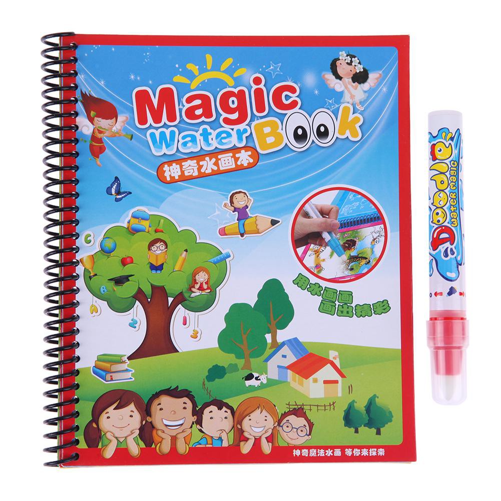 [CHE] Reusable Water Painting Book with Magic Doodle Pen Kids ...