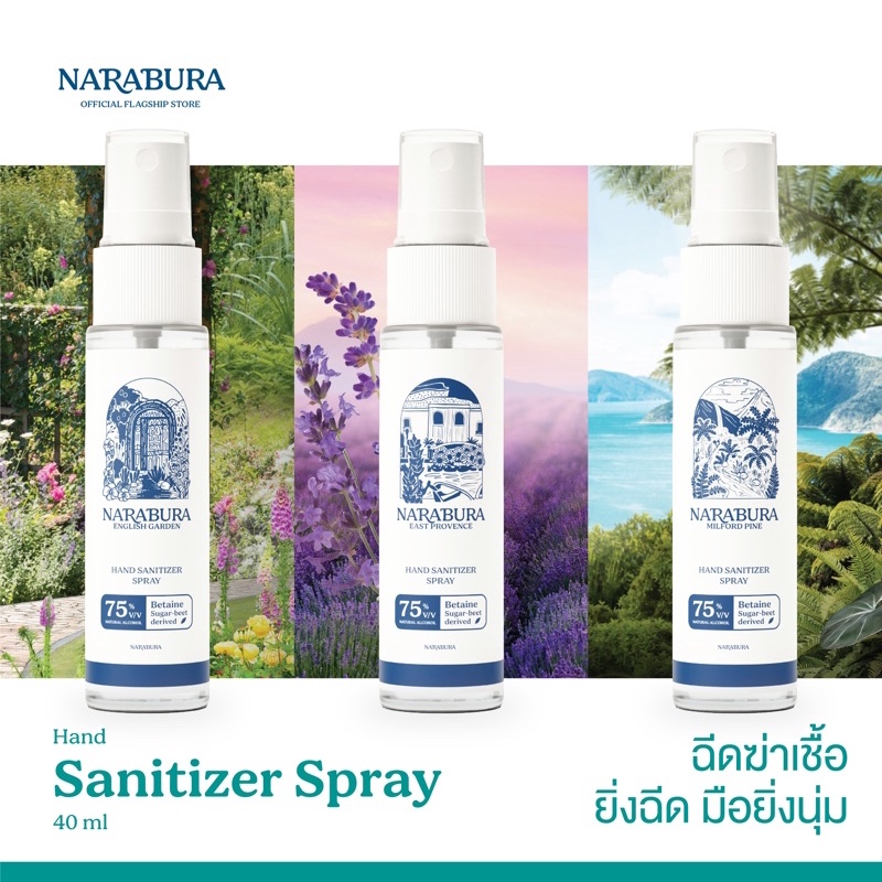 Add on deal [สินค้าไม่ได้จำหน่าย] Narabura Hand Sanitizer Spray ขนาด 40 มล. – โปรปัง