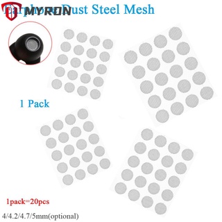 MYRON 20pcs/set 4mm 4.2mm 4.7mm 5mm Professional Steel Mesh Self-adhere Filter Screen Dust Network New Headset Replacements Earphone Accessories In-ear Headphones Parts Dustproof Net