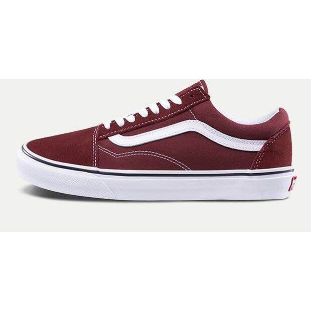 burgandy old skool vans