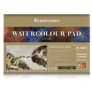ราคา(KTS)Renaissance สมุดวาดรูป กระดาษวาดเขียน Pad หยาบ R-601 หนา300แกรม 375x555 mm. จำนวน 1 เล่ม