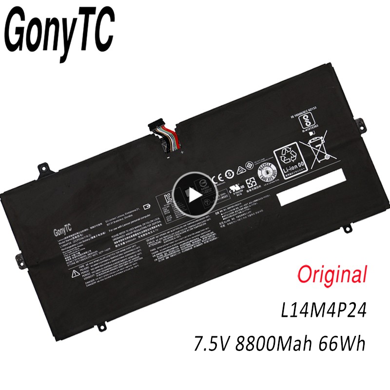 ❤GONYTC L14M4P24 Genuine Original L14L4P24 Laptop Battery For Lenovo YOGA 4 PRO 900 900-13ISK 900-I0