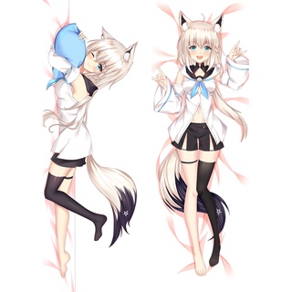 ปลอกหมอน ลาย Dakimakura Shirakami Fubuki Peachskin ขนาด 60x180 ซม. สําหรับแต่งคอสเพลย์