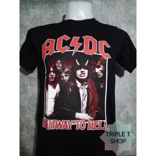 เสื้อยืดคอกลมเสื้อยืดคอกลม สกรีนลาย ACDC (รหัส 01)S-4XL