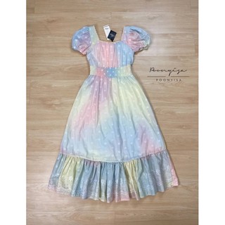 The new collection * Scoop neck rainbow pastel dress  * S/M/L