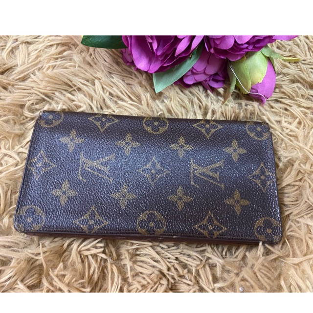 🌸🌸โละผ่อนได้จ้าLVแท้คร่าา Used Louis Vuitton Bifold long wallet Monogram แท้ ขายขาดทุมตามสภาพ