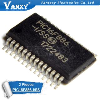 วงจรรวม SMD PIC16F886-I/SS SSOP28 PIC16F886 SSOP 16F886 SSOP-28 2 ชิ้น