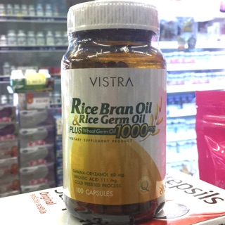 น้ำมันรำข้าว Vistra Rice Bran Oil&amp;Rice Germoil1000mg 40S , 100S