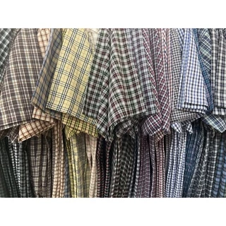 แขนสั้น 🔥ถูกที่สุด🔥!!! เสื้อเชิ้ต แขนสั้น ลายสก๊อต