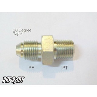 ข้อต่อ Hydraulic Adapter Fitting Straight Male BSPT 1/8" to BSP 1/8", Steel และ 1/4"