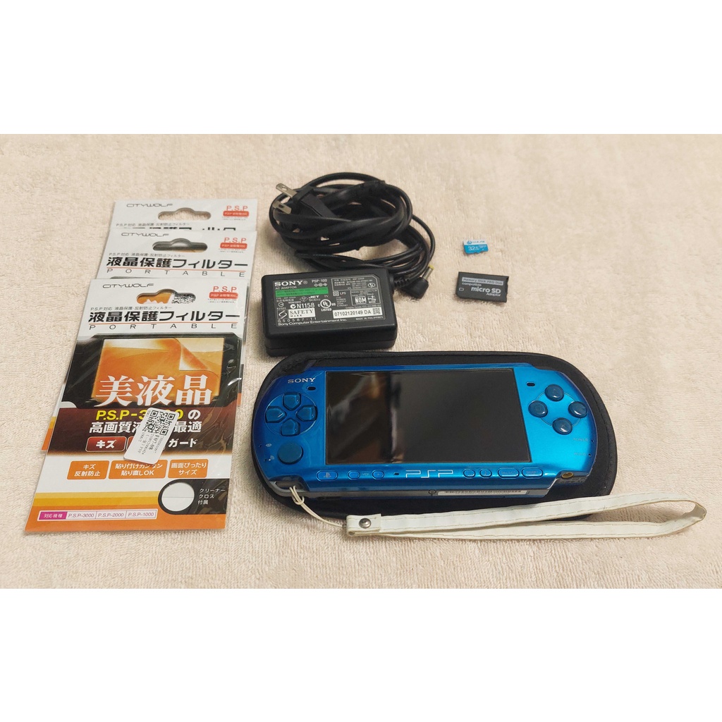 PSP 3000 สีน้ำเงิน มือสอง