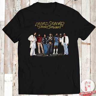 เสื้อยืดสีดำอินเทรนด์Linna * เสื้อยืด ลาย Skinner Street SurvivorsS-4XL