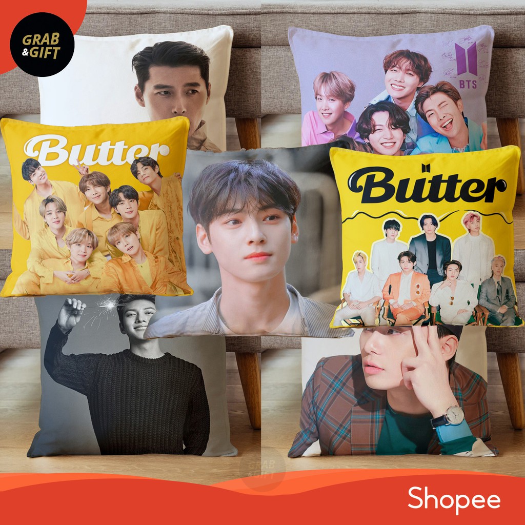 หมอนโซฟาศิลปินเกาหลี BTS Butter/Cha Eun Woo/EXO NCT Dream JCW/Hyun Bin/PSJ/Blackpink/Joong Ki /IU