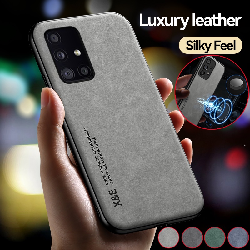 เคสโทรศัพท์มือถือหนังนิ่ม กันกระแทก ปิดด้านหลัง หรูหรา สําหรับ Samsung Galaxy A51 A71 A31 A21S A53 A