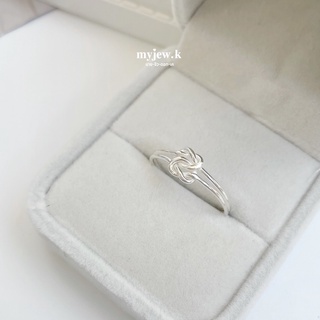 𓂃⟡ myjew.k แหวนเงินแท้ : เครื่องประดับเงินแท้ แหวนเงิน Double knot ring