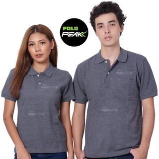 เสื้อโปโลสีท็อปดายดำ สีล้วน polopeak