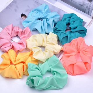 Fashion Solid Color Satin Hair Rope Ties For Women Elastic Hair Bands Scrunchie Sweet Hair Accessories Ponytail Holder