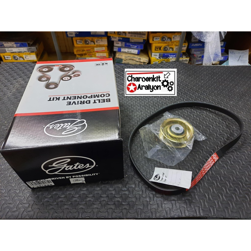 GATES ชุด สายพานหน้าเครื่อง + ลูกลอกสายพานแอร์ SUZUKI ซูซูกิ K12B 14B Swift สวีฟ 1.2 ปี 2012-2017Ert