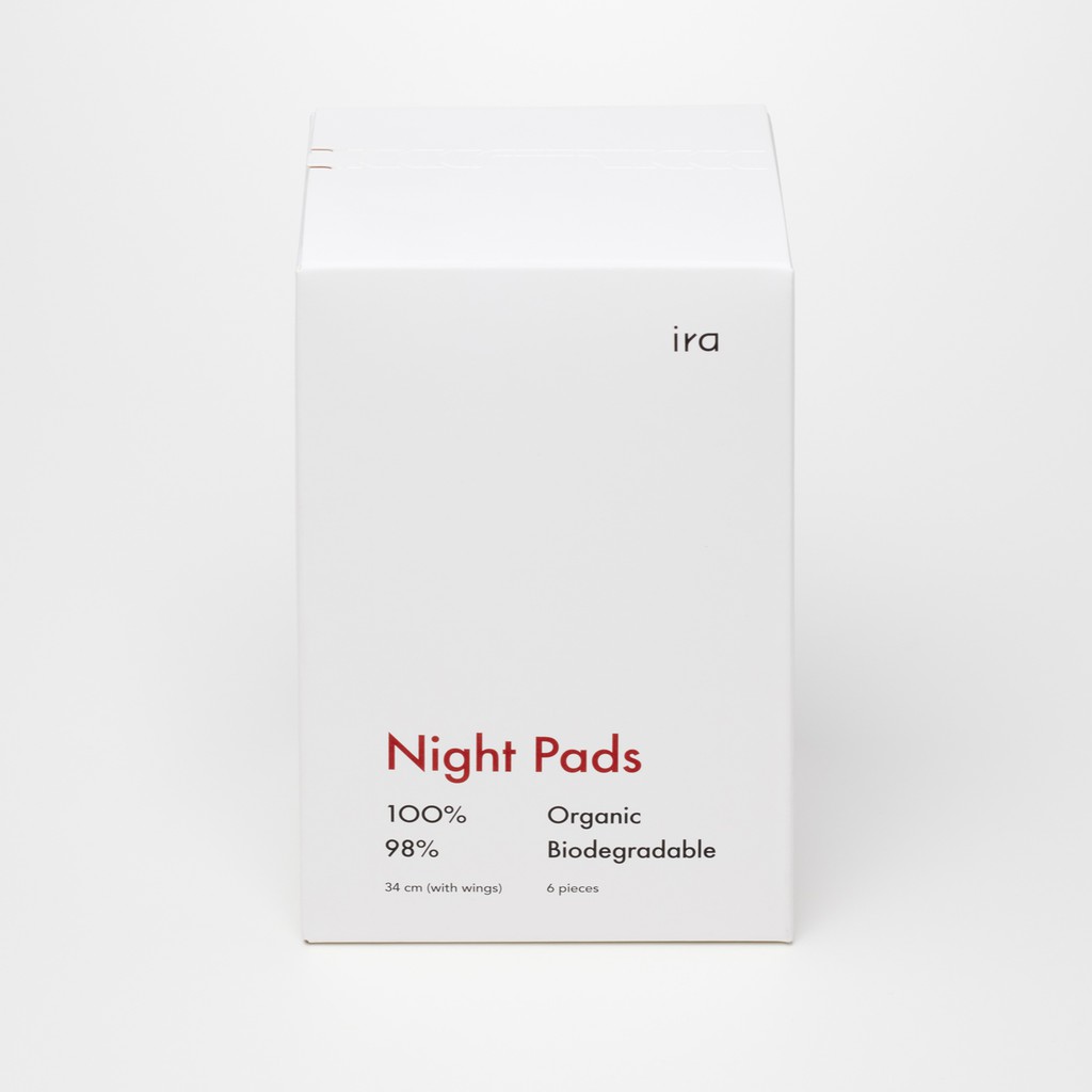 ira concept: Night Pads 35cm / ผ้าอนามัยกลางคืนออร์แกนิคและย่อยสลายได้ ไอร่า