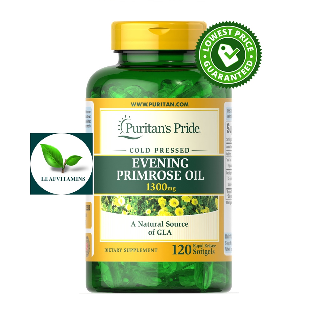 Puritan's Pride Evening Primrose Oil 1300 mg with GLA / 120 Softgels