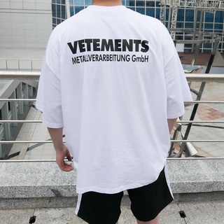 Vetements เสื้อยืด ผ้าฝ้ายแท้ พิมพ์ลายตัวอักษร สไตล์คลาสสิก ไซซ์ S-5XL