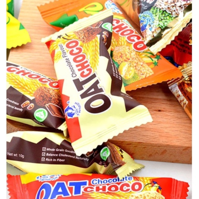 ขนมข้าวโอ๊ตอัดแท่ง Oat Choco ตราเนสไลน์ (ข้าวโอ๊ตชนิดแท่ง Nezline)