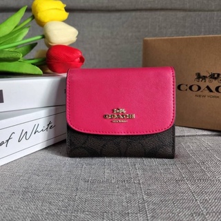 COACH F87589 SMALL WALLET IN SIGNATURE CANVAS