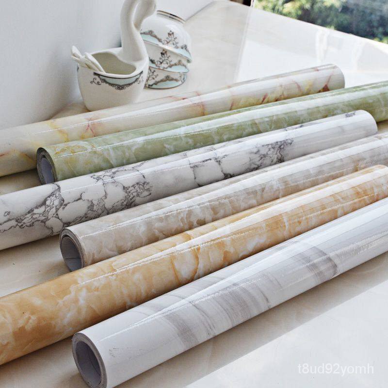 3Zts 【90cm*3m/5m】Ready Stock Kitchen oil-proof self-adhesive stickers thickened moisture-proof wallp