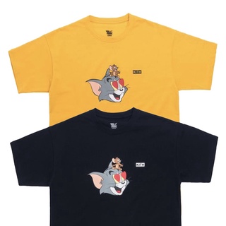 เสื้อยืดโอเวอร์ไซส์Kith Tom and Jerry cat and mouse เสื้อยืดแขนสั้นลําลอง ทรงหลวม สําหรับผู้ชายและผู้หญิงS-3XL