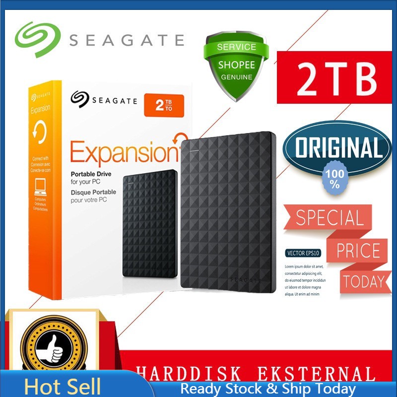 SEAGATE 2TB Portable HDD 2.5" External Hard Drive Hard Disk USB3.0 1T 2T for PC Laptop ₢