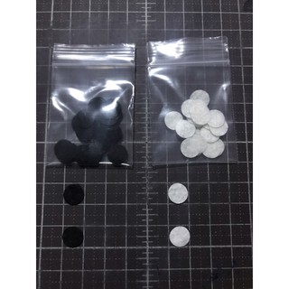 KHMรหัส175ผ้าสักหลาดตัดวงกลม(แบบแข็ง)ขนาด 1ซม. 20ชิ้นราคา 5บาท