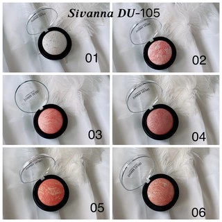 ของแท้ บลัชออนผสมสิมซิมเมอร์ ซิเวียน่า DU105 Sivanna Fantastic Blusher
