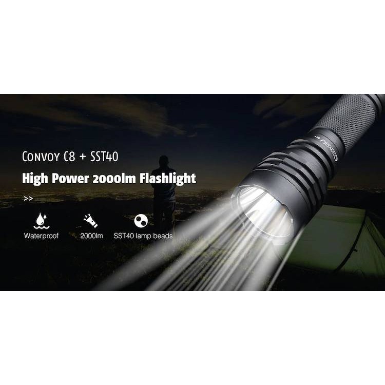 ไฟฉาย Convoy C8+ SST40 High Power 2000lm Flashlight (4modes)