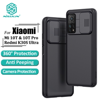 Nillkin Camshield เคส สำหรับ Xiaomi Mi 10T 10T Pro หรูหรา PC ยาก เคสโทรศัพท์ พร้อมระบบกันสไลด์กล้องฝาหลังกันกระแทก