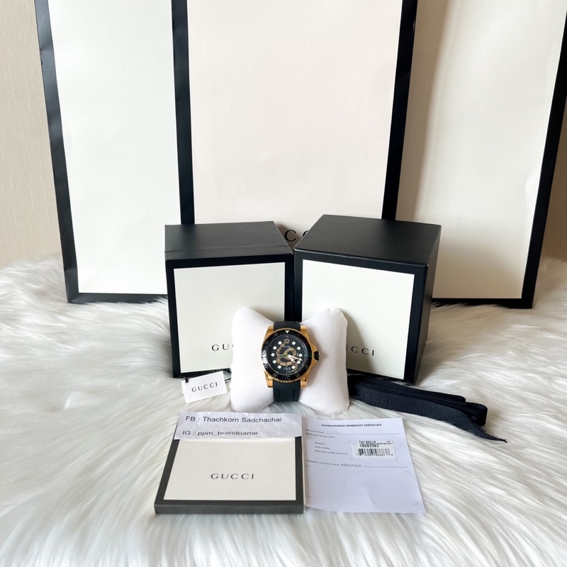 ✨✨New✨✨ Gucci Black &amp; Gold King Snake Dive Watch (Y.22)🐍⚫️🟡