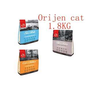 Orijen อาหารแมวแบบเม็ด ถุงกลาง 1.8 กก. 1ถุง（Cat &amp; Kitten/Six Fish/Fit &amp; Trim) 1.8kg