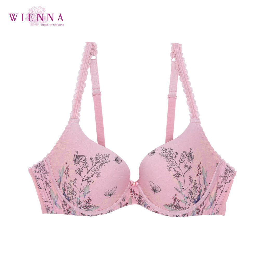 WIENNA ROMANTIC PRINT DB22319 ชุดชั้นในพิมพ์ลาย  สีชมพู ROSE LILY