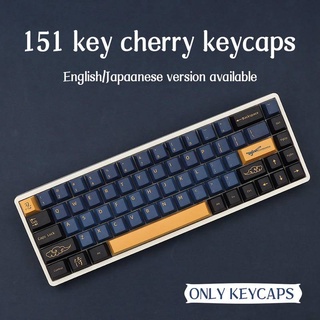 139/151 Keys Blue Samurai KeyCap Red Samurai English Japanese PBT KeyCaps Cherry Profile For MX Switch GMK Mechanical Keyboard