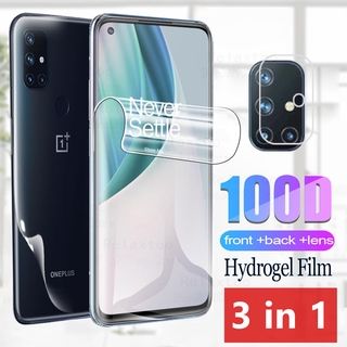 3 in 1 ฟิล์มไฮโดรเจลไฮโดรเจลกันรอยหน้าจอสําหรับ OnePlus OnePlus Nord N10 NordN10 5G